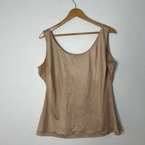 Spanx Shapewear Tank Top Beige Smoothing Camisole Nylon Spandex Control Size 3X